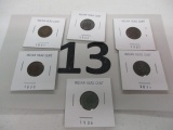 6 Indian Head cents various dates