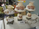 3 hurricane lamps as is