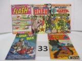 lot of 5 comic books Sergeant fury Sergeant Rock flash Superman Star trek