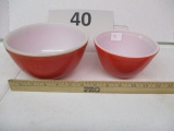 2 Pyrex nesting bowls