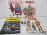 lot of 4 1970s and 1980s mad magazines