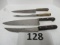 4 Butchering knives