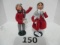 Pair of Byers Choice Christmas carolers