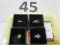 4 (four) costume jewelry rings