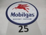 Mobil gas metal sign