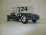 Hubley 1934 Cast Iron Michelin Man in Racecar