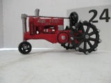 Red Cast Iron John Deer Tractor