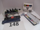 Inks, markers and paints art supplies