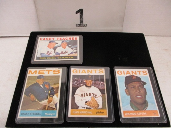 Lot of 4 1964 Topps baseball cards