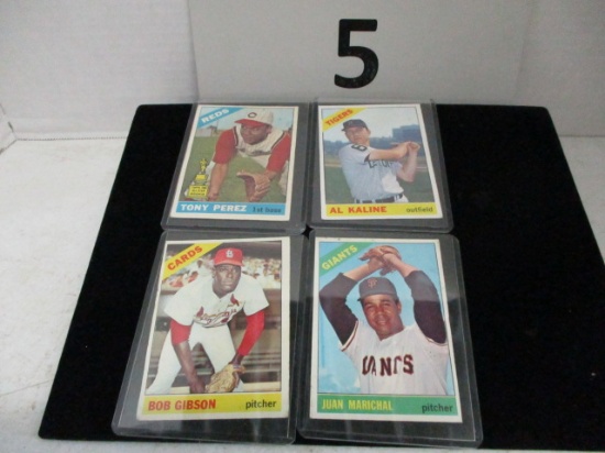 Lot of 4 1966 baseball cards