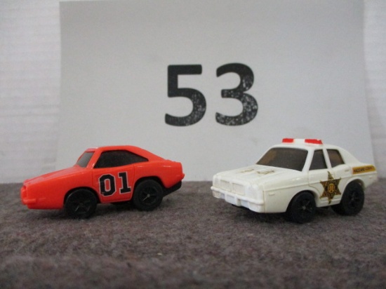 wind up Dukes of Hazard car and police car