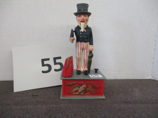 Vintage Uncle Sam mechanical bank