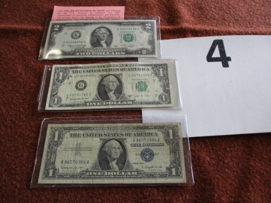 Bicentennial $2 bill, Silver certificate, barr note