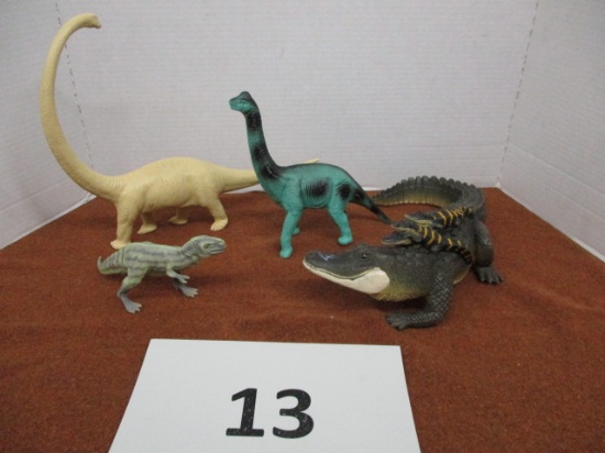 lot of dinosaur toys