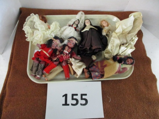 lot of vintage dolls