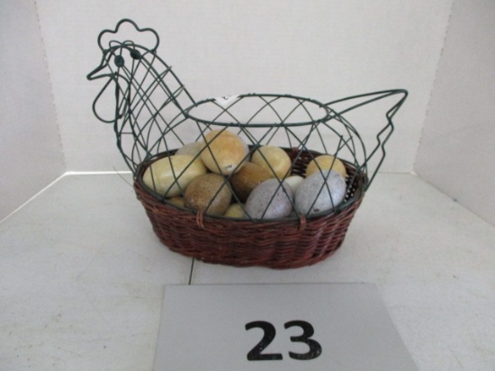 Chicken wire egg basket