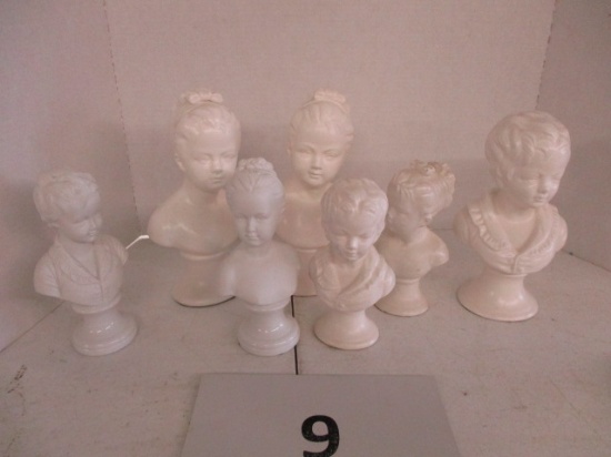 tray lot of busts