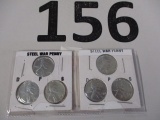 2 sets steel wartime cents
