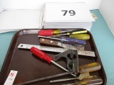 tray lot of tools