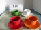 Lot of 4 Fiesta cups and saucers