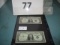 Lot of 2 1957 A Silver Certificate