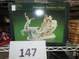 Porcelain reindeer sleigh