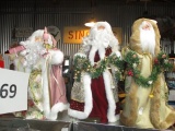 3 cone santa figurines