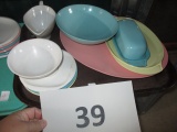 9 pieces of Boonton ware