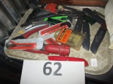 tray lot of utility knives