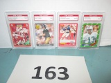 4 graded football cards