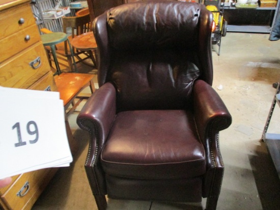 faux leather recliner