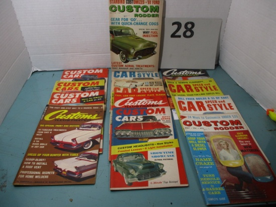 13 vintage hot rod style car magazines