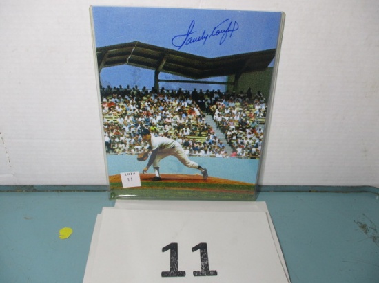 Sandy Koufax 8 x 10 Autographed