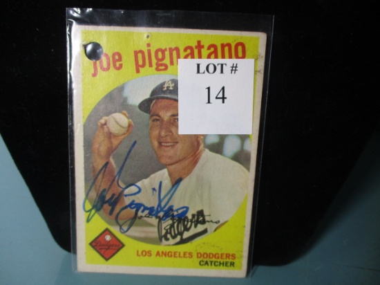 1959 Topps Joe Pignatano signed card