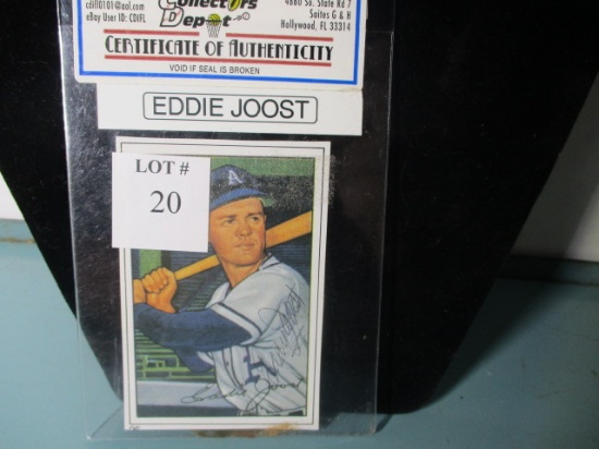 Eddie Joost signed card