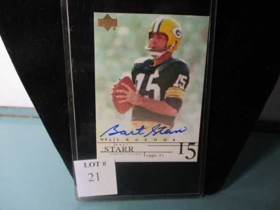 Upper Deck NFL Legends Bart Starr Autographed