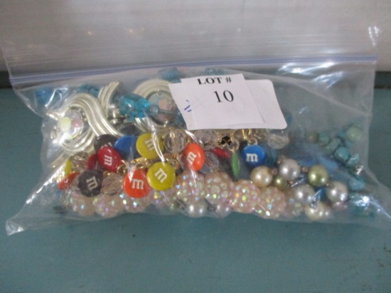 Bag of costume jewelry necklaces