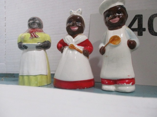 Mammy and Pappy Salt and Pepper black americana
