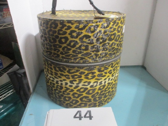 Leopard print wig case with original tag