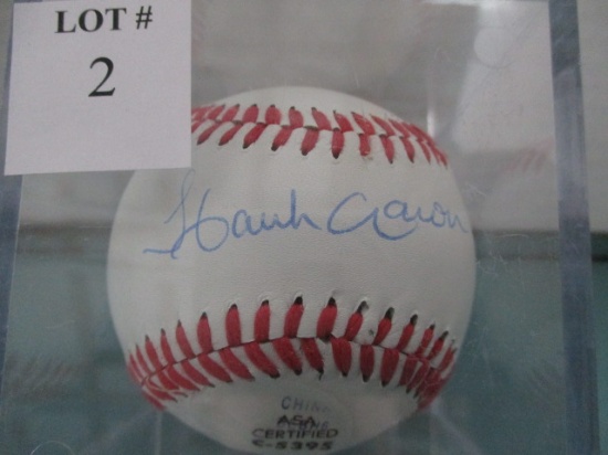 Hank Aaron signed baseball