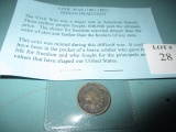 1863 civil war Indian head cent