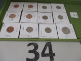 Uncirculated & Proof coin lot of 12 90 cent face