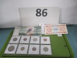 Foreign coins & Currency lot