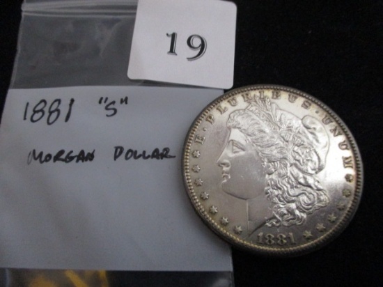 1881 "S" Morgan Dollar