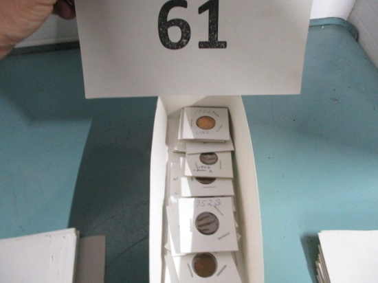 Lot of 25 wheat cents