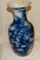 Blue cloud dragon vase, (Antique)