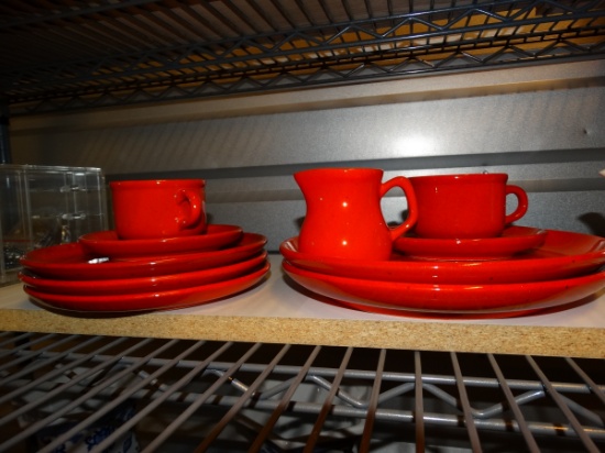 Orange resturant dish set