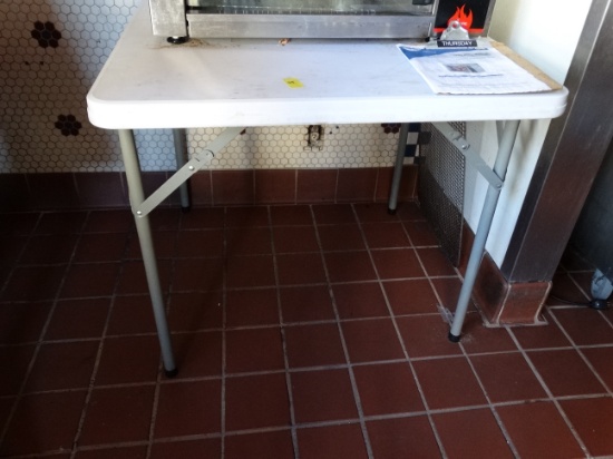 Plastic folding table