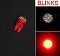 Wedge 3157 Red Rotating & Pulsating L.E.D. Taillight Bulb For 2003-present Harley Models (each)