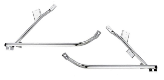 Chrome Saddlebag Support Bracket Kit For Harley 2009 Thru 2012 Touring Models (pair)